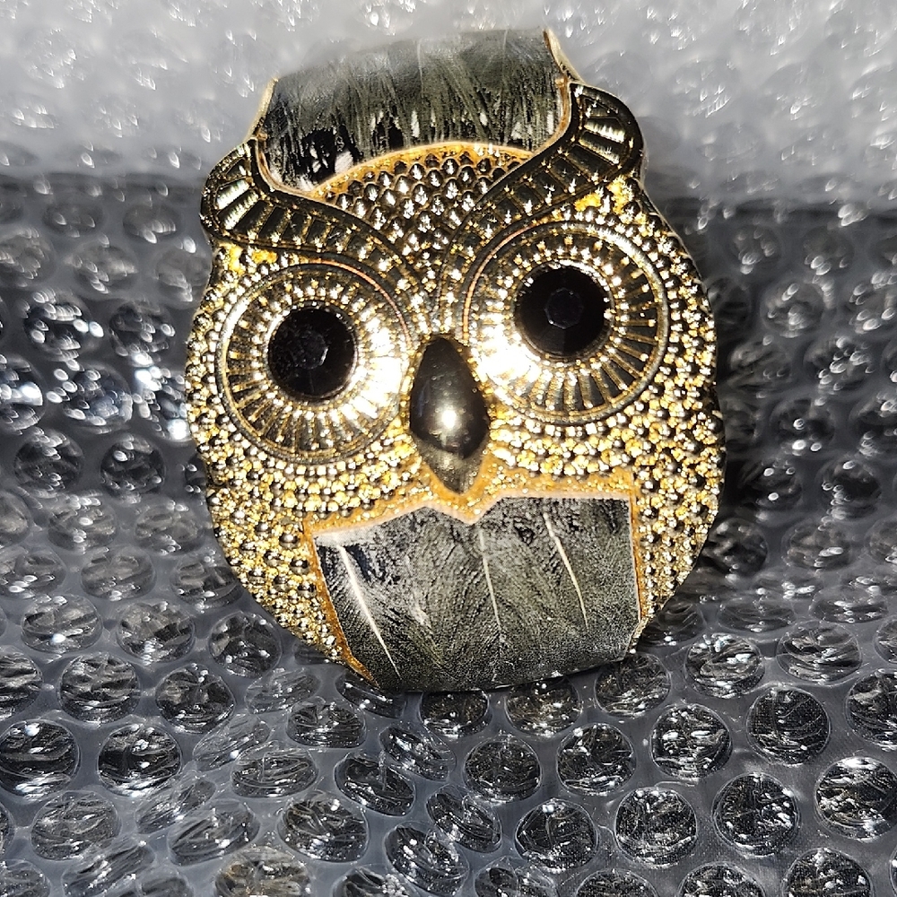 Gold and Black Owl Bracelet